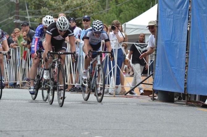 Erica Allar (CARE4CYCLING p/b Solomon Corp) won the bike throw to the line