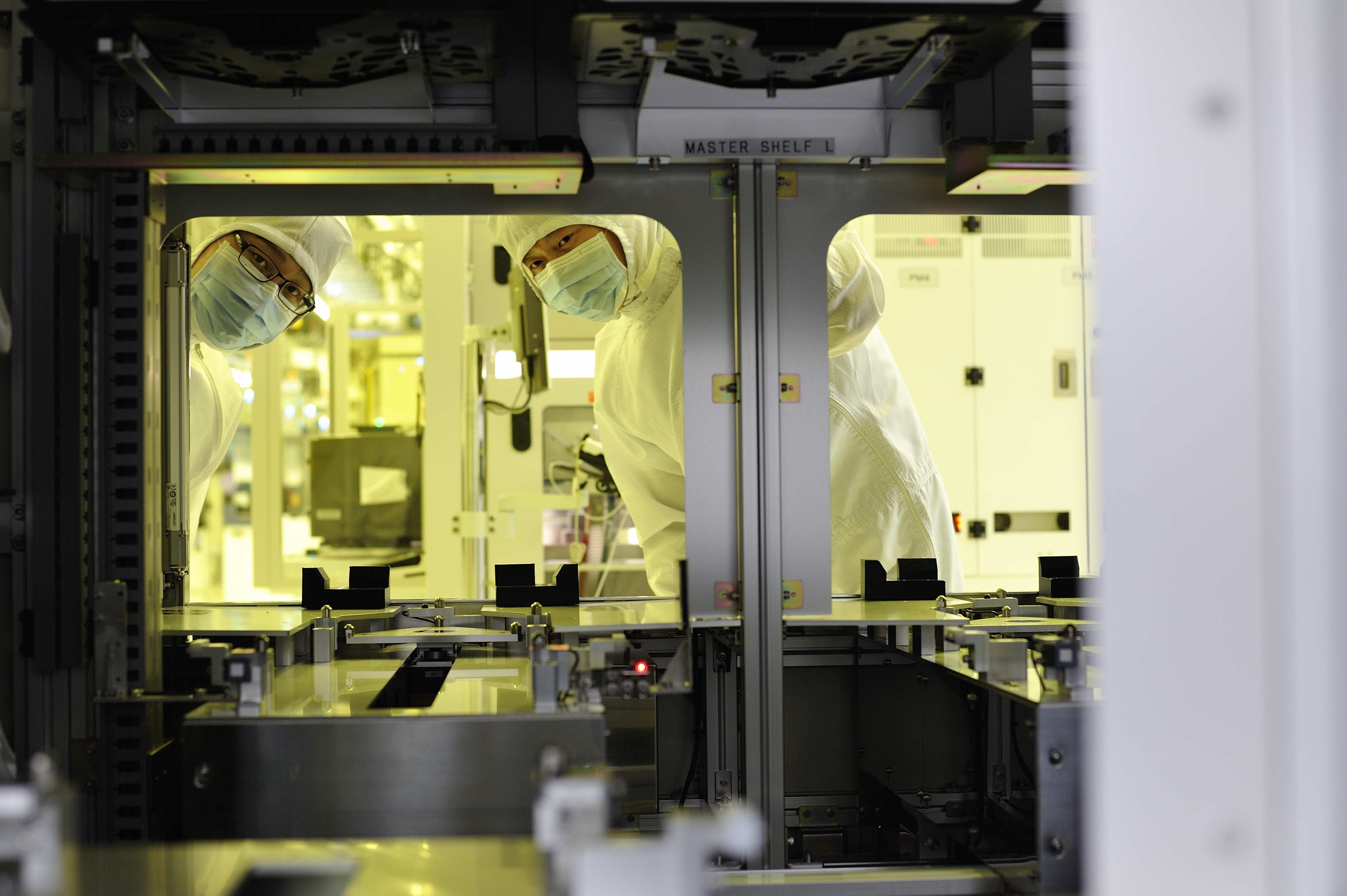 Inside a clean room at SK hynix's Cheongju campus.