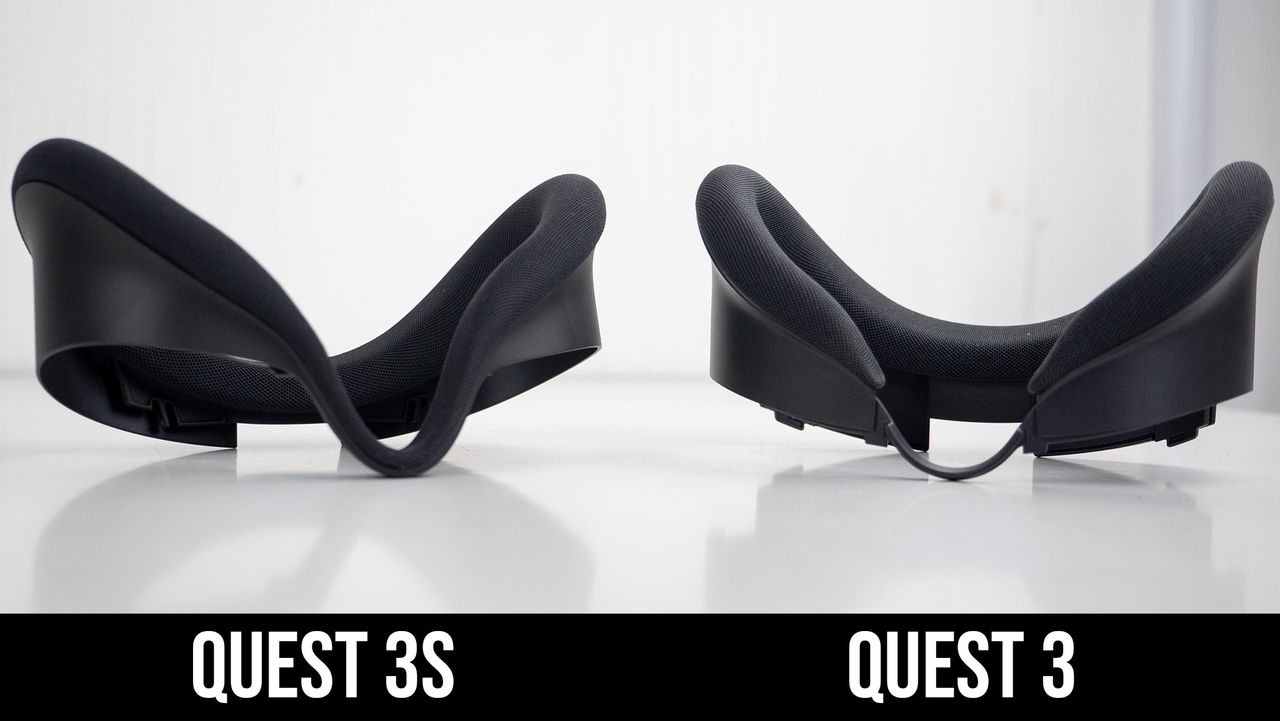 Comparing the default facial interfaces of the Meta Quest 3S and Meta Quest 3