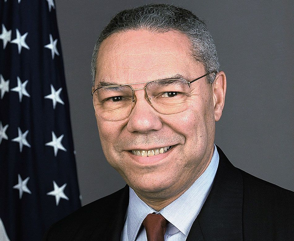 Colin Powell in 2001 as U.S. Secretary of State