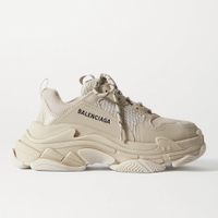 BALENCIAGA Triple S logo-embroidered leather, nubuck and mesh sneakers, Now £650 at Net-A-Porter