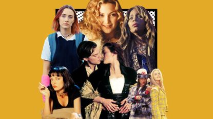 collage of the best movies ever including Titanic, Clueless, and Lady Bird