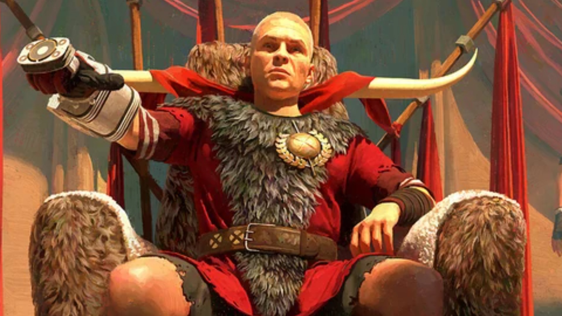 Magic the Gathering card art of Caesar from New Vegas