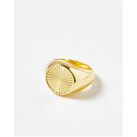 Coraline Engraved Gold Plated Statement Signet Ring:was £55now £22 at Oliver Bonas (save £33)