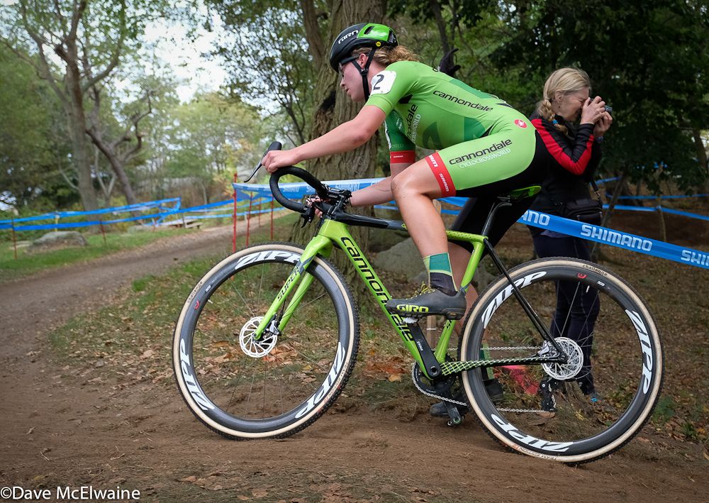 Kaitie Keough (Cannondale) descending the switchbacks