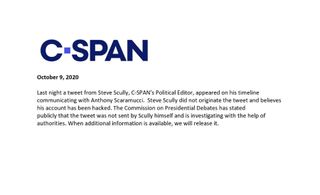 C-SPAN statement on Twitter.