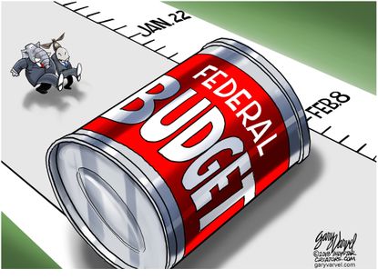 Political cartoon U.S. Congress budget deal