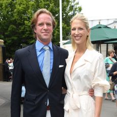 Thomas Kingston and Lady Gabriella Kingston attend the Wimbledon Tennis Championships in 2019
