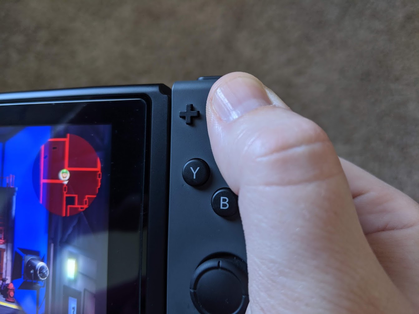 Pressing + on Nintendo Switch