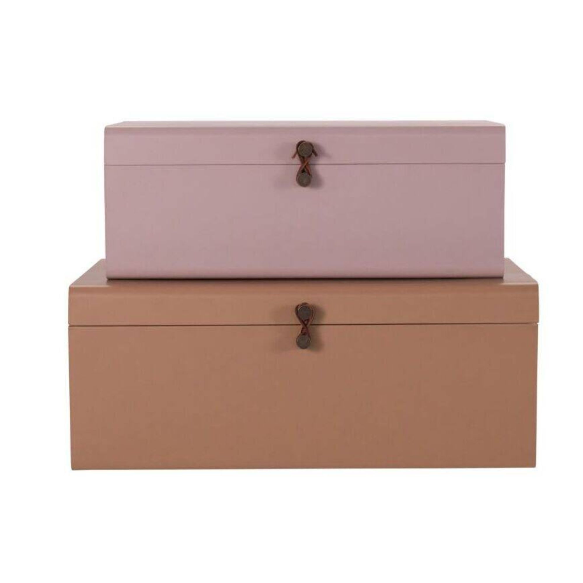 Idyll Home, Metal Storage Trunk With Leather Detail