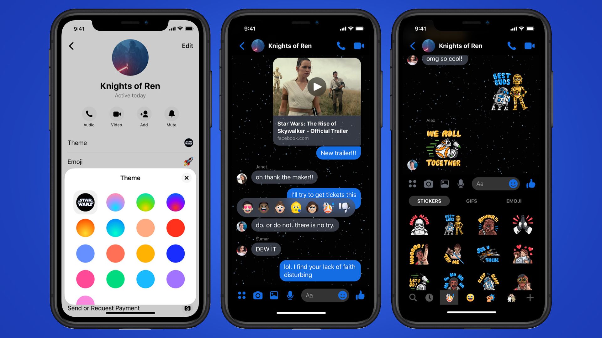 Facebook Messenger has a new Star Warsthemed dark mode here's how to