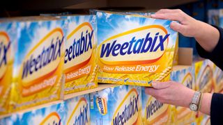Boxes of Weetabix at the supermarket