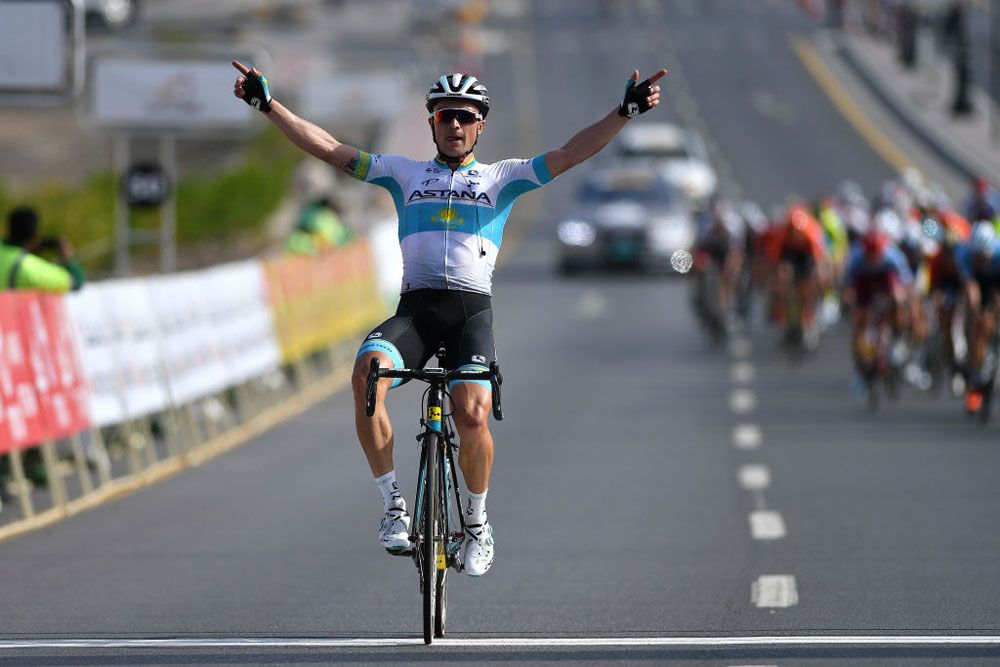 Alexey Lutsenko (Astana) takes stage 2 at the Tour of Oman