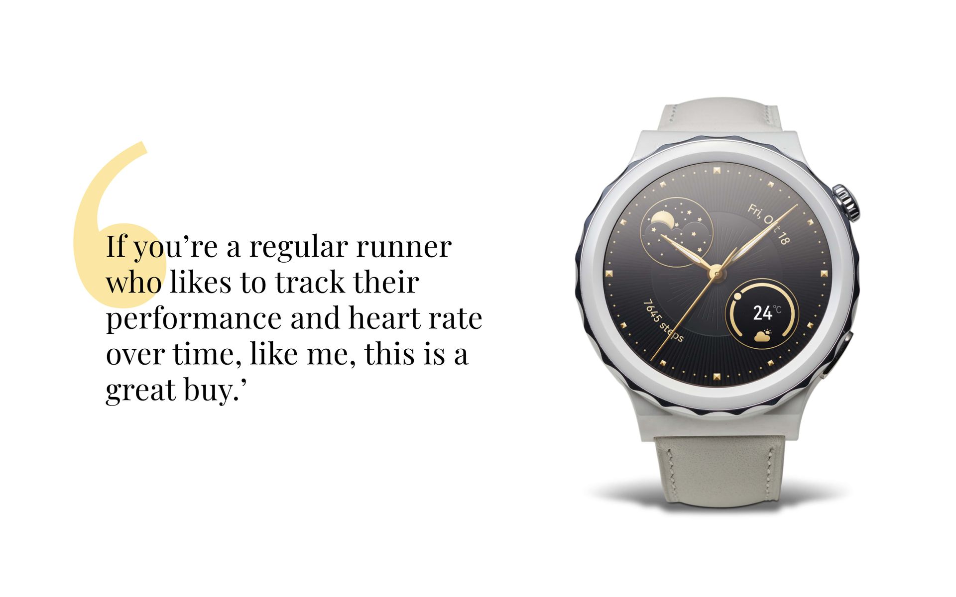 A product shot of the Huawei GT3, one of the best fitness trackers