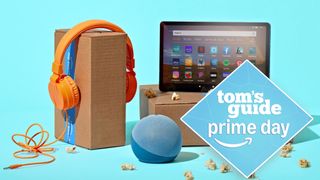 Headphones, Echo Dot, and Amazon Fire tablet