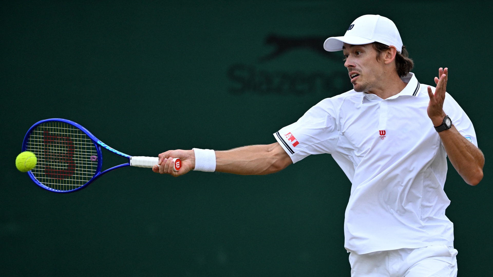 Alex De Minaur in action at Wimbledon 2026