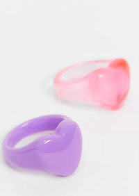 ASOS DESIGN Heart Rings | $9