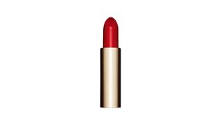 Clarins Joli Rouge red lipstick in Cherry Red