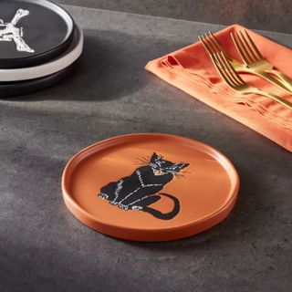 Orange cat plate