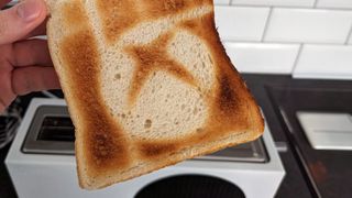 Xbox Series S toaster with Xbox logo on bread