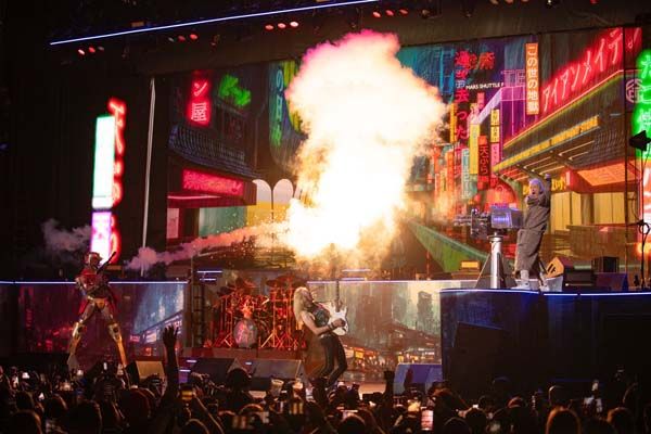 Iron Maiden onstage in San Diego