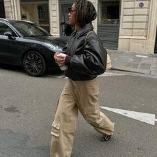 woman wearing cargo pants