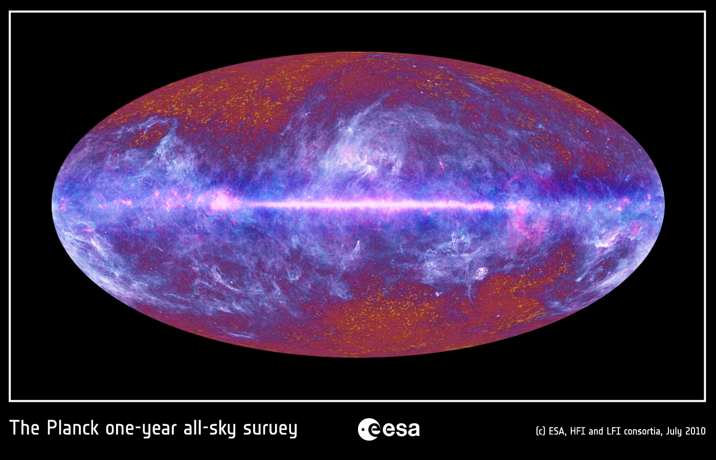 This all-sky image of the cosmic microwave background, created by the European Space Agency&#039;s Planck satellite, shows echoes of the Big Bang left over from the dawn of the universe.