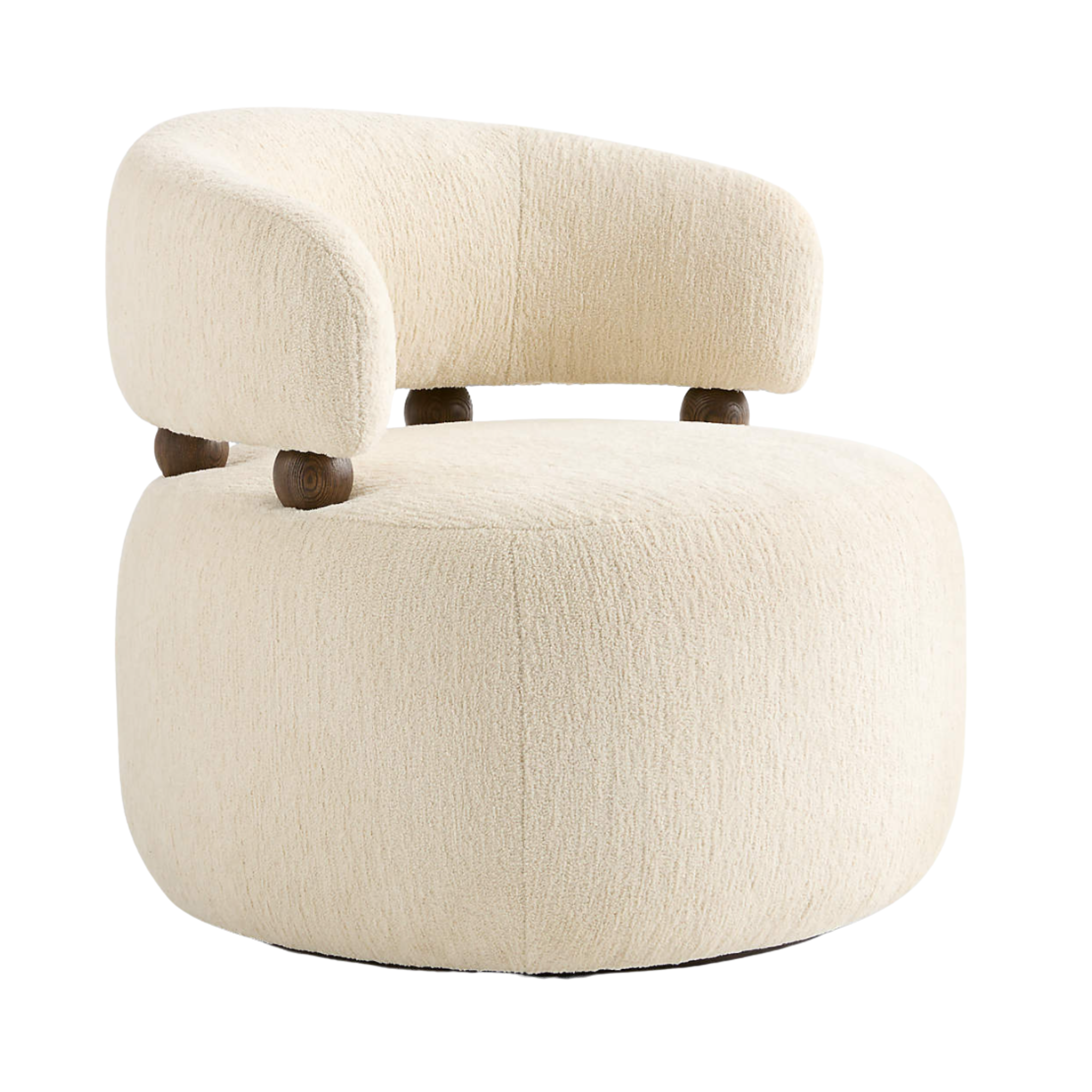 a white swivel chair