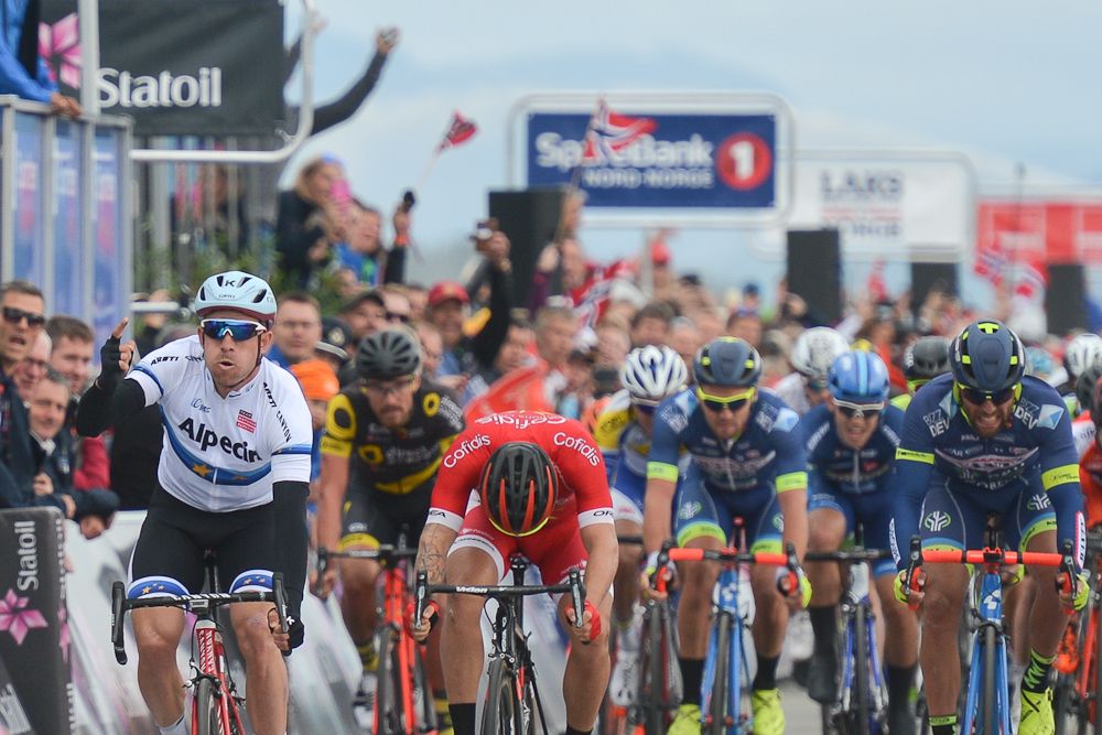 Alexander Kristoff wins stage 2 at the Arctic Race of Norway