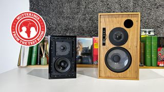 KEF LS3/5A and Graham Audio LS5/9 on white desk