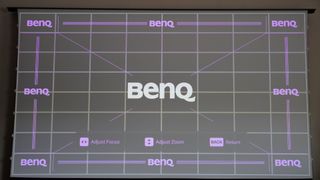 BenQ W5800 projector setup screen