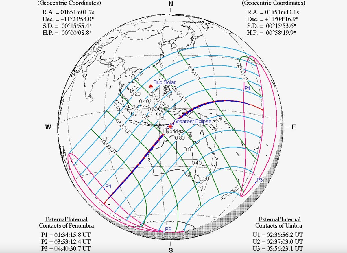 Get ready for a rare hybrid solar eclipse on April 20 Space