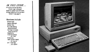 A snippet from Computer Entertainer showing a 1980s PC with a CRT monitor.
