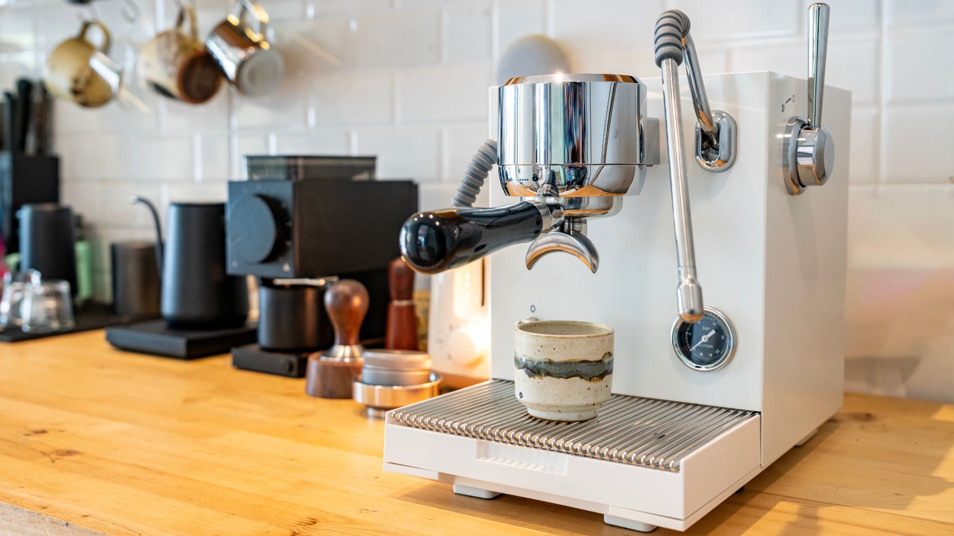 picture of espresso maker on kitchen countertop