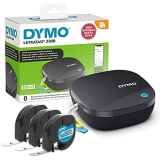 Dymo Letratag 200b Bluetooth Label Maker Value Pack Compact Label Printer Connects Through Bluetooth Wireless Technology to Ios and Android Includes 3 Assorted Label Tapes