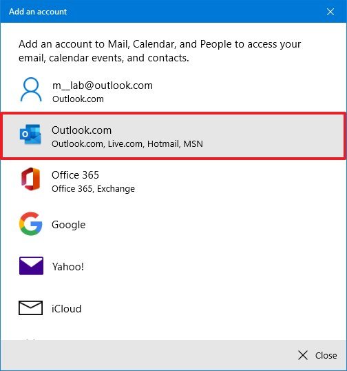 Calendar Services Connection Windows