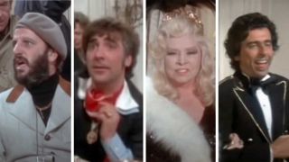 Screengrabs of Ringo Starr, Keith Moon, Alive Cooper and Mae West in Sextette