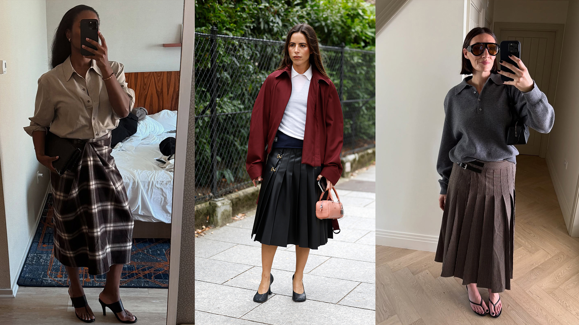 women wearing a kilt skirt