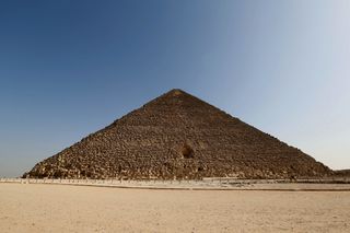 Here, the north face of the Great Pyramid of Giza.