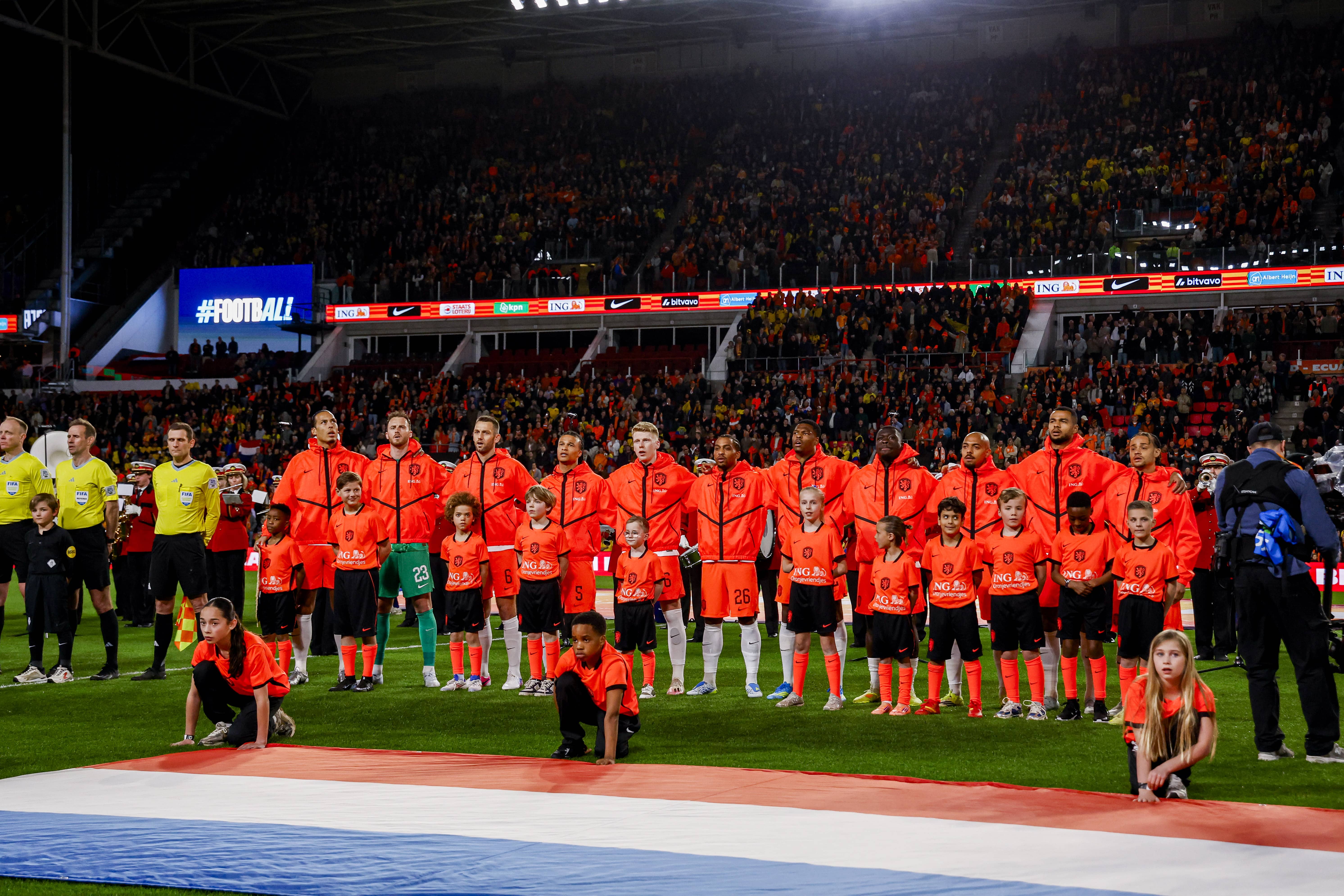 Eindhoven, Netherlands - March 31: team of the Netherlands during the International Friendly match between Netherlands and Ecuador at Philips Stadion on March 31, 2026 in Eindhoven, Netherlands. (Photo by Marcel ter Bals/DeFodi Images/DeFodi via Getty Images)