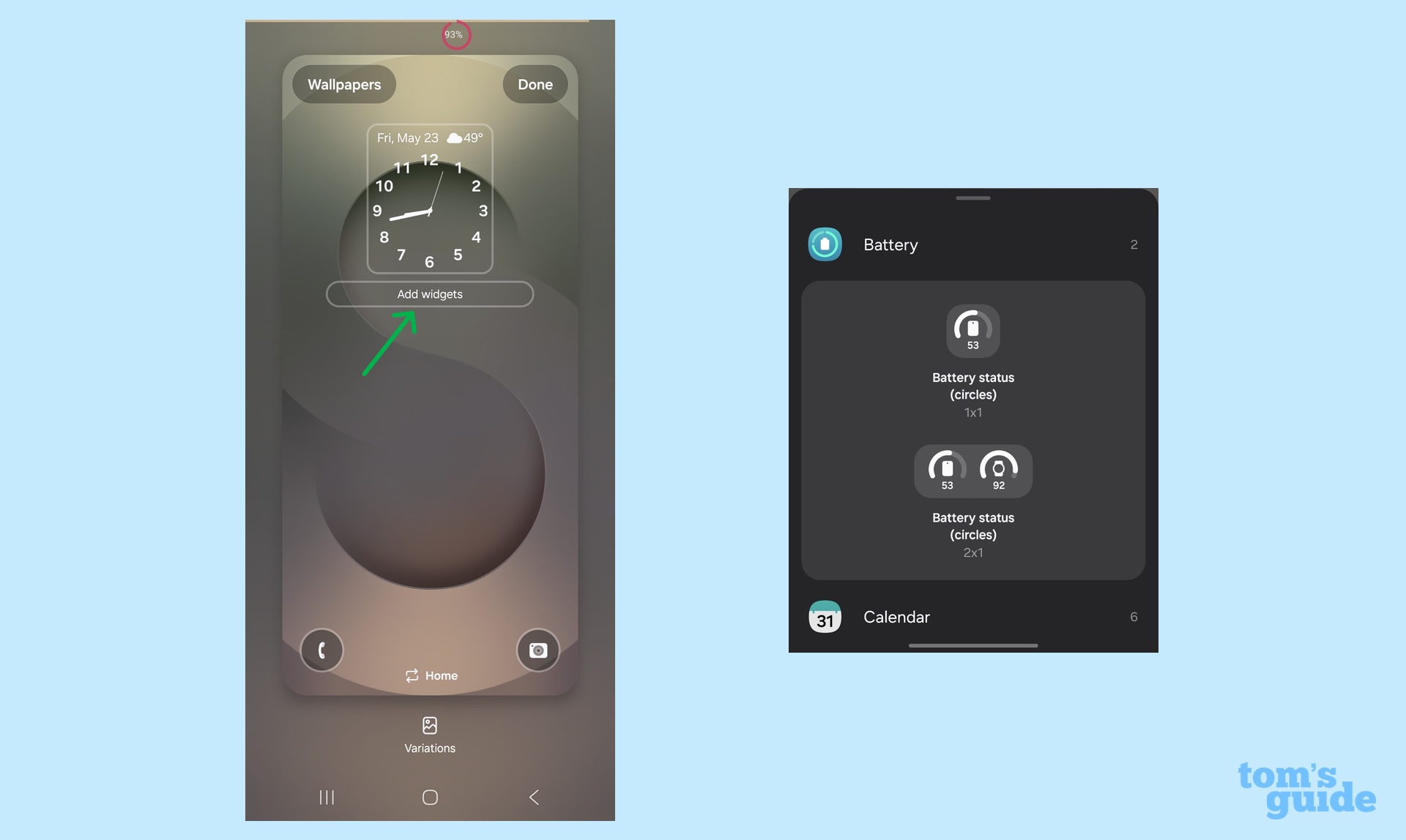 customizing galaxy s25 lock screen widgets