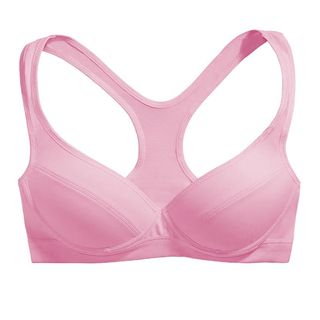 pink t-shirt bra with racer back