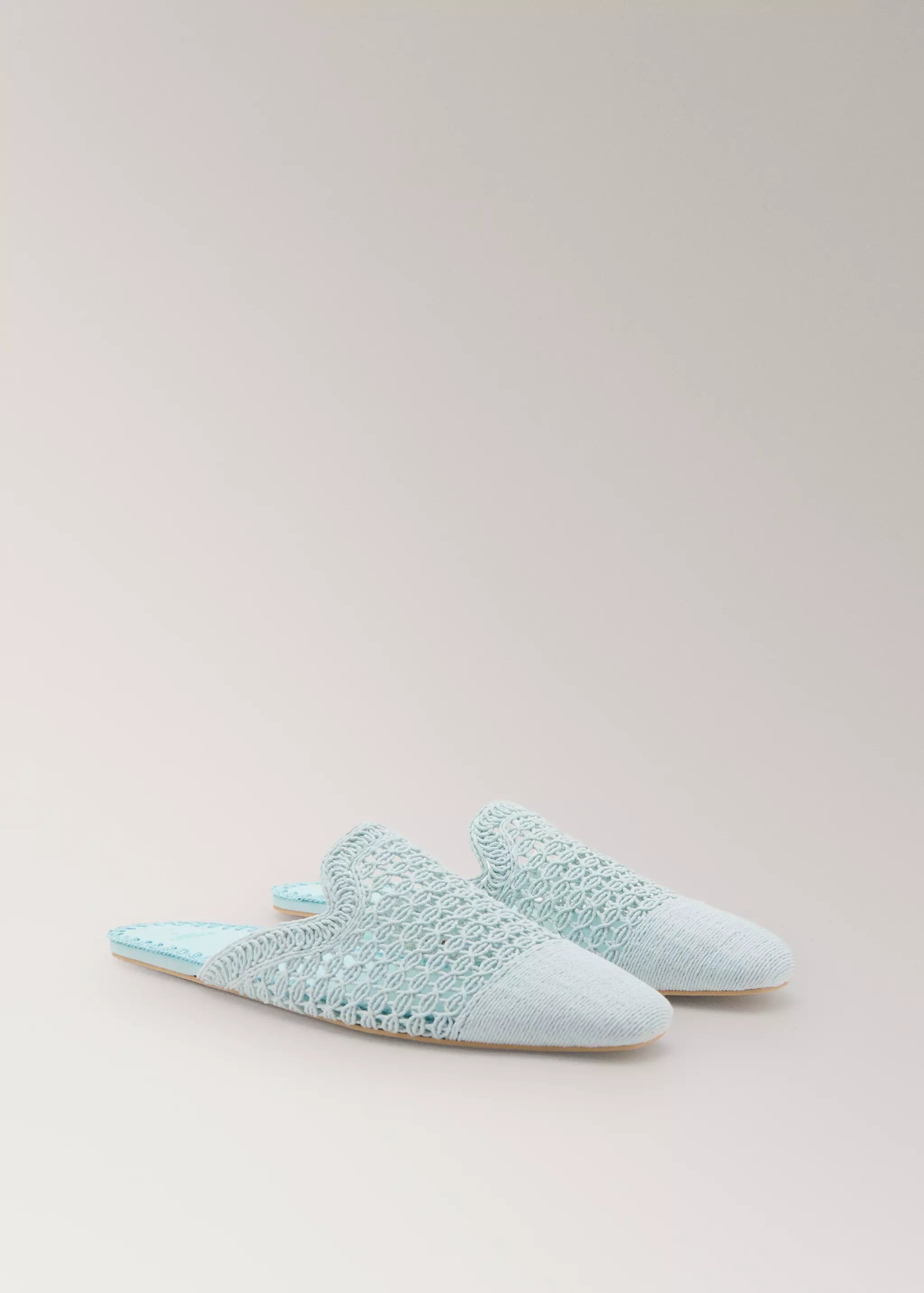 Crochet Mule Slippers - Women | Mango United Kingdom