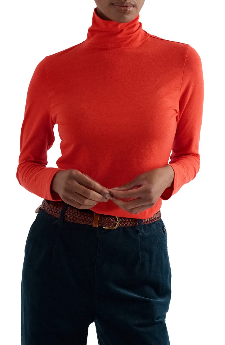 Landing Turtleneck Stretch Organic Cotton Top