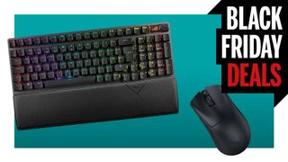 Asus gaming keyboard and a Razer gaming mouse