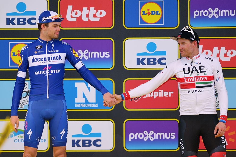 Alexander Kristoff (UAE) finished third at the Tour of Flanders
