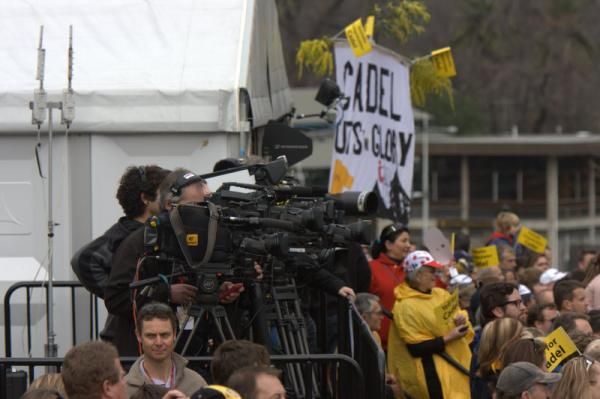 The media presence at Federation Square