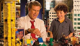 The Lego Movie Will Ferrell Jadon Sand The Man Upstairs and Finn deconstruct Bricksburg