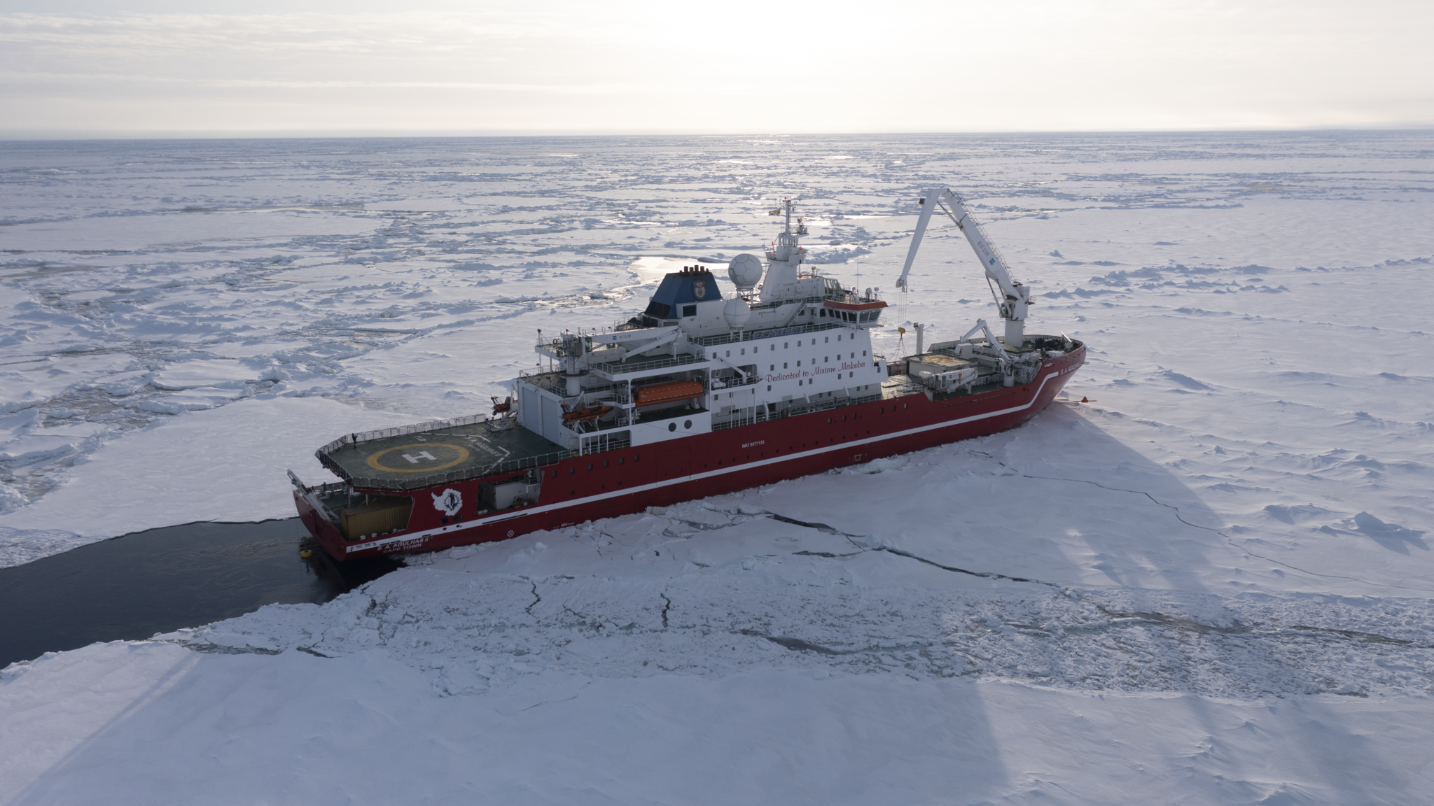 The polar research ship S.A. Agulhas II.