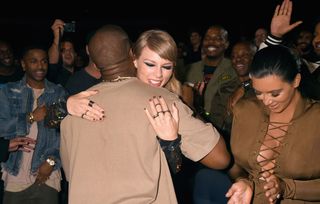 Taylor Swift, Kanye West, and Kim Kardashian